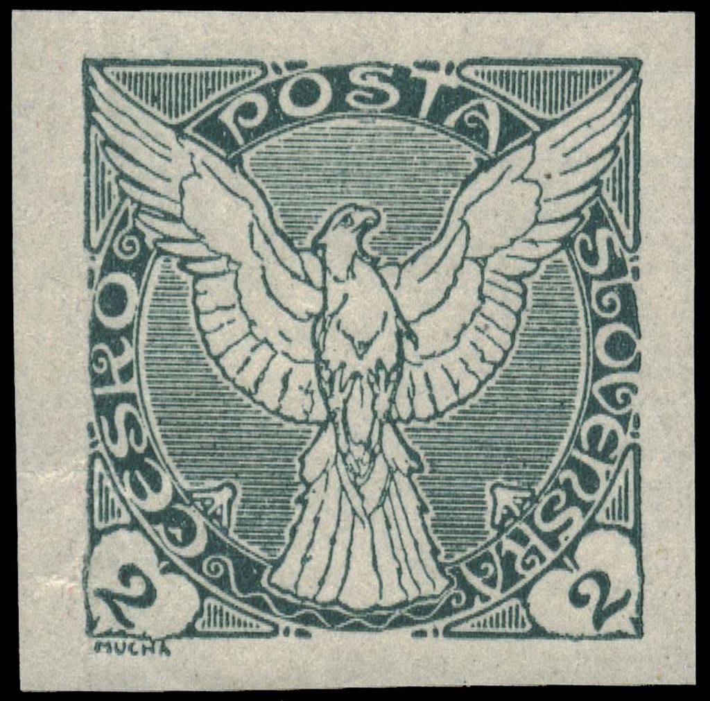 Postage Stamp Designed by Mucha